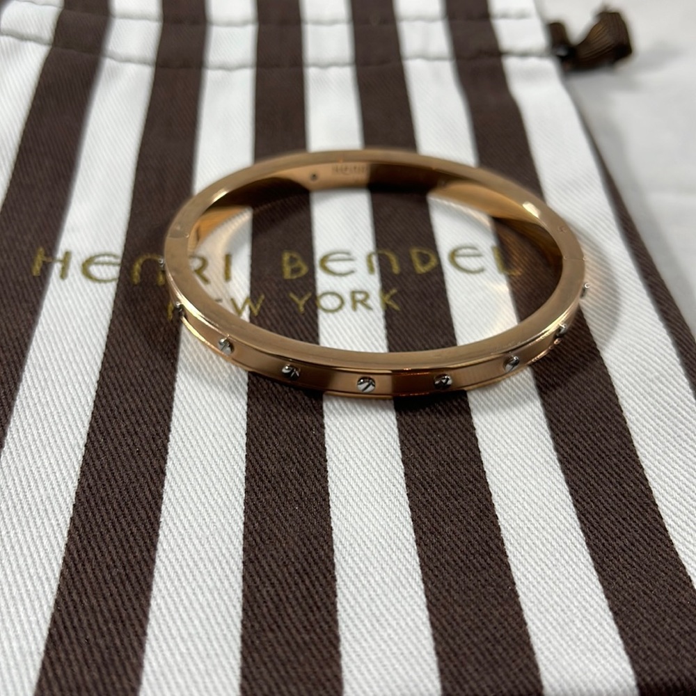 Henri Bendel Studded Rose Gold Bangle